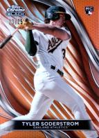 2024 Topps Chrome Black #80 Tyler Soderstrom Orange Refractor Baseball Card