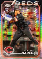 2024 Topps Chrome #177 Noelvi Marte Prism Refractor Baseball Card