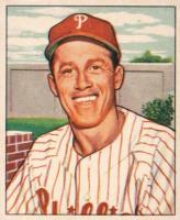 1950 Bowman #205 Mike Goliat Without Copyright Baseball Card