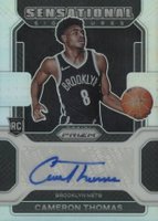 2021 Panini Prizm Sensational Signature #SSCAM Cameron Thomas Silver Prizm Basketball Card