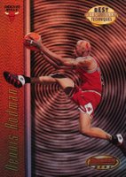 1997 Bowman's Best Techniques #T7 Dennis Rodman Refractor Basketball Card