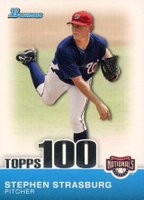 2010 Bowman Topps 100 Prospects #TP1 Stephen Strasburg Baseball Card