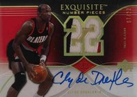 2006 Upper Deck Exquisite Collection Number Pieces Autograph Relic #EN-CD Clyde Drexler Basketball Card