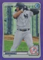 2020 Bowman Draft #BD151 Jasson Dominguez Chrome-Purple Refractor Baseball Card