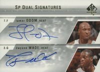 2003 SP Authentic SP Dual Signatures #OW-A Lamar Odom/Dwyane Wade Basketball Card
