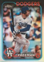 2024 Topps Chrome #4 Freddie Freeman Refractor Baseball Card