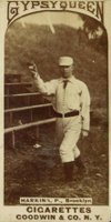 1887 Gypsy Queens # John Harkins Throwing-outdoors Baseball Card