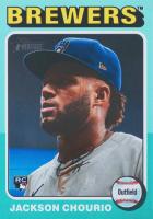 2024 Topps Heritage #632 Jackson Chourio Aqua Border Baseball Card