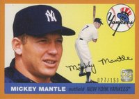 2021 Topps X Mickey Mantle Collection #9 Mickey Mantle Orange Baseball Card