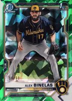 2021 Bowman Draft Chrome Sapphire Edition #BDC79 Alex Binelas Green Baseball Card