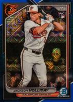 2024 Bowman Chrome Mega Box #26 Jackson Holliday Blue Refractor Baseball Card