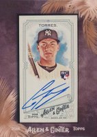 2018 Topps Allen & Ginter Framed Mini Baseball Autographs #MA-GT Gleyber Torres Black Frame Baseball Card