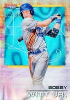 2021 Bowman's Best #15 Bobby Witt Jr. Aqua Lava Refractor Baseball Card