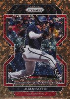 2022 Panini Prizm #117 Juan Soto Bronze Donut Circles Prizm Baseball Card