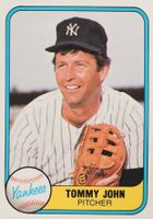 1981 Fleer #81 Tommy John Baseball Card