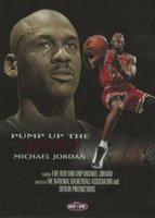 1998 Hoops Pump Up the Jam #5 Michael Jordan Basketball Card