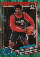 2023 Panini Donruss Optic #239 Scoot Henderson Green Shock Basketball Card