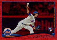 2014 Topps Update #US57 Jacob DeGrom Red Hot Foil Baseball Card
