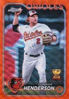 2024 Topps Chrome #36 Gunnar Henderson Orange Wave Baseball Card