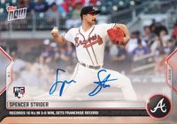 2022 Topps Now #825A Spencer Strider Autograph Baseball Card