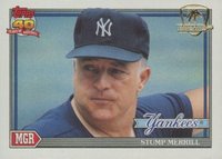 1991 Topps Desert Shield #429 Stump Merrill Baseball Card