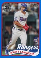 2024 Topps Update 1989 Topps Baseball #36 Wyatt Langford Blue Baseball Card