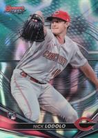 2022 Bowman's Best #56 Nick Lodolo Aqua Lava Refractor Baseball Card