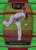 2022 Panini Select #85 Shohei Ohtani Neon Green Baseball Card