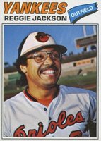 1977 Topps #10 Reggie Jackson Orioles Uniform Baseball Card