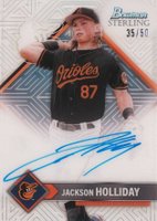 2023 Bowman Sterling Sterling Tek Autographs #STAJH Jackson Holliday Baseball Card