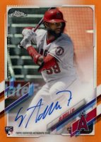 2021 Topps Chrome Rookie Autographs #RAJA Jo Adell Orange Refractor Baseball Card