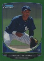 2013 Bowman Chrome Prospects #BCP160 Miguel Andujar Green Refractor Baseball Card