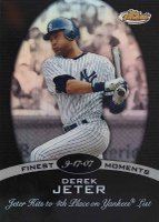 2008 Finest Moments #FM-DJ Derek Jeter Black Refractor Baseball Card