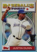 2020 Finest Flashbacks #140 Justin Dunn Refractor Baseball Card