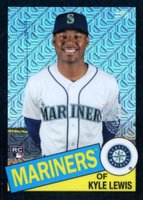 2020 Topps Silver Pack 1985 Chrome Promo #39 Kyle Lewis Black Refractor Baseball Card