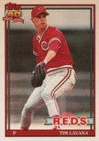 1991 Topps Tiffany #627 Tim Layana Baseball Card