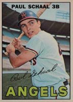 1967 O-Pee-Chee #58 Paul Schaal Bat natural above name Baseball Card
