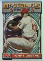 1993 Finest #149 Tommy Greene Refractor Baseball Card