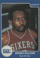 1985 Star Lite #5 Moses Malone Basketball Card