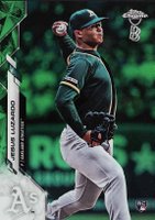 2020 Ben Baller Chrome #5 Jesus Luzardo Green Refractor Baseball Card