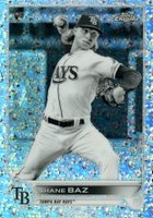 2022 Topps Chrome #201 Shane Baz Black & White Mini Diamond Refractor Baseball Card