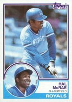 1983 Topps #25 Hal McRae Baseball Card