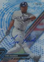 2017 Topps High Tek #TR Tim Raines Autograph-Blue Rainbow Baseball Card