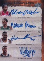 2007 Upper Deck Chronology ERA Associates #ORMP David Robinson/Hakeem Olajuwon/Moses Malone/Robert Parish Autographs Basketball Card