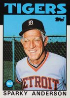 1986 Topps Tiffany #411 Sparky Anderson Baseball Card
