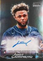 2024 Topps Stadium Club Chrome Autographs #SCCAJC Junior Caminero Baseball Card