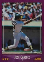 1988 Score Glossy #45 Jose Canseco Baseball Card