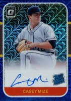 2021 Panini Donruss Optic Retro 1987 Rated Rookie Signatures #87RRCM Casey Mize Blue Mojo Baseball Card