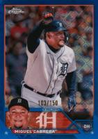 2023 Topps Chrome Logofractor Edition #164 Miguel Cabrera Blue Refractor Baseball Card
