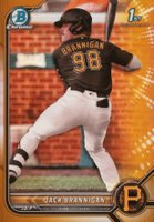 2022 Bowman Draft #BDC154 Jack Brannigan Chrome-Gold Refractor Baseball Card